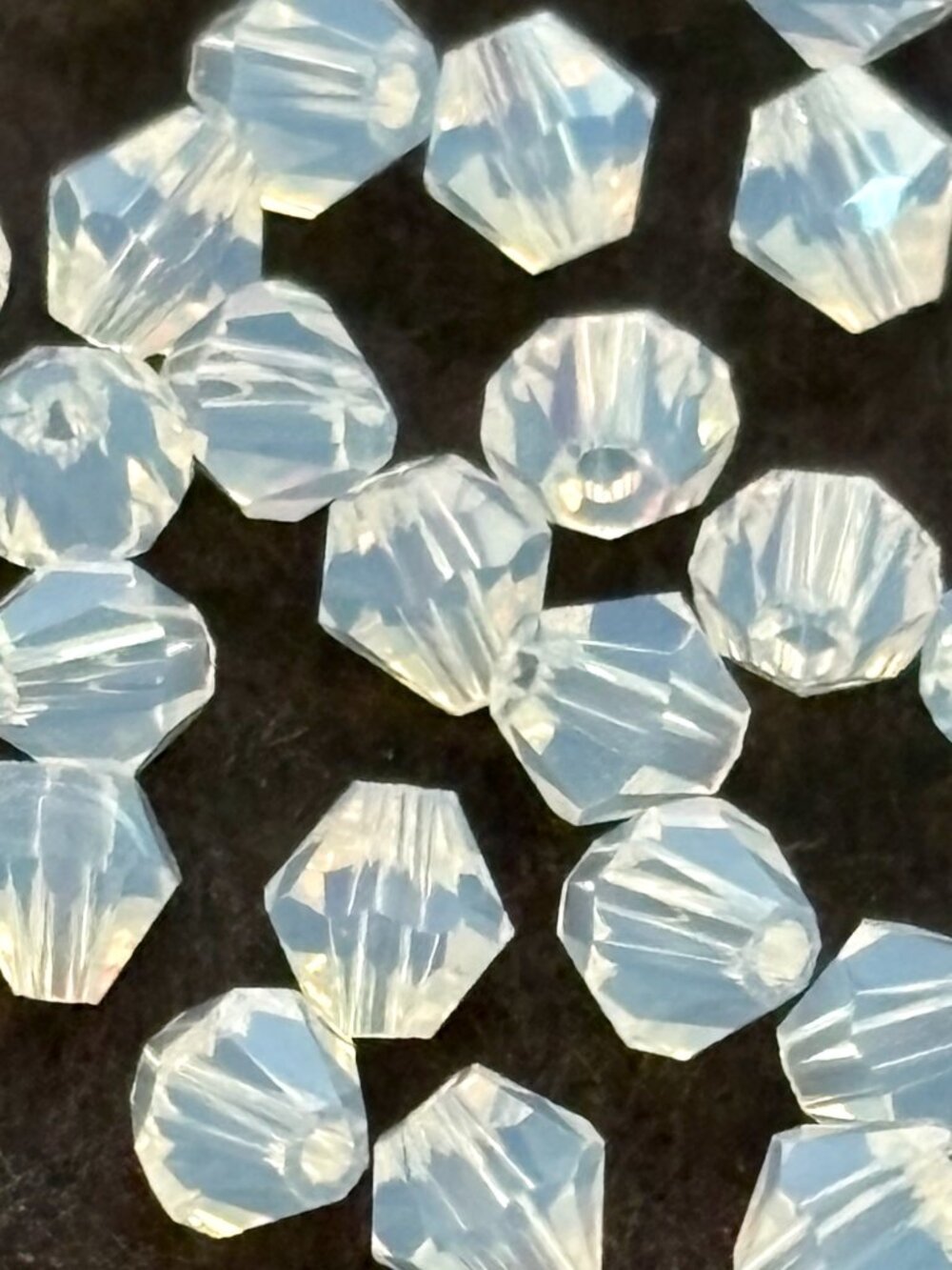 As Low As $2 White Opal Quality Chinese Crystal Bicone Beads 3mm (50)
